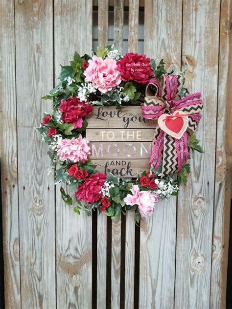 Valentines Day Wreath For Front Door Valentines T For Her