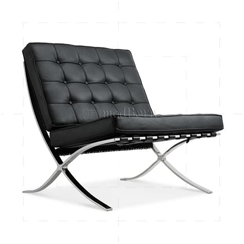 The child's barcelona chair and stool are 85% scale of the original signature knollstudio design, produced to mies' original specifications exclusive… Ludwig Mies van der Rohe Barcelona Style Chair Black Leather