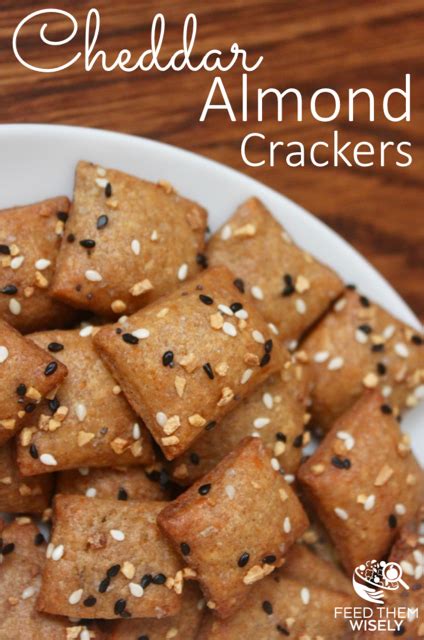 Cheddar Almond Crackers Recipe Snacks Healthy Snacks Recipes Easy