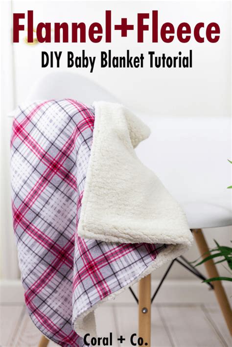 How To Make A Sherpa Fleece Blanket Diy With Flannel Video Coral Co