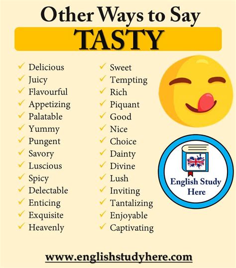 The family sat down to a delicious thanksgiving dinner. Other Ways to Say TASTY in English - English Study Here