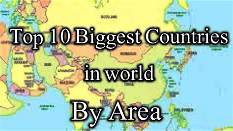 Top 10 Biggest Countries In The World Top Largest Countries By Area