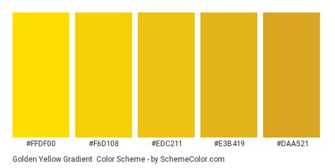 Golden Yellow Gradient Color Scheme Gold