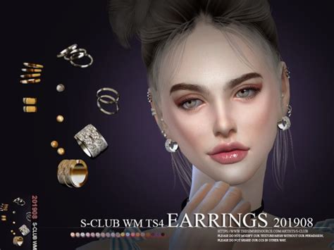 S Club Ts4 Wm Earrings 201908 The Sims 4 Catalog