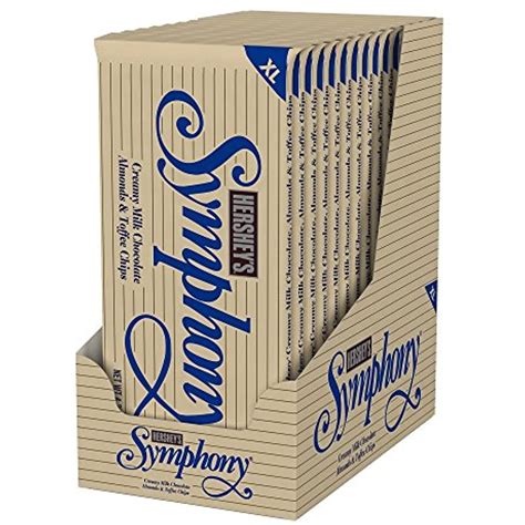 Hersheys Symphony Chocolate Candy Bar With Almonds And Toffee, Extra