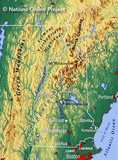 Map Of Northern Massachusetts And Southern New Hampshire