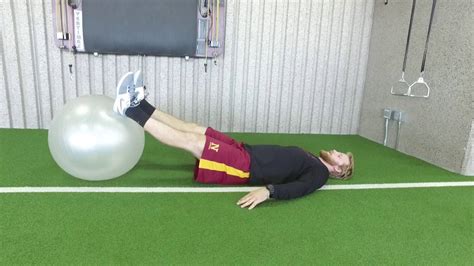 Stability Ball Hip Raise To Curl Youtube