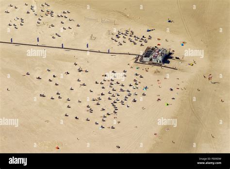 North Beach Aerial View Nudist Beach Of Norderney Dunes Tourists In