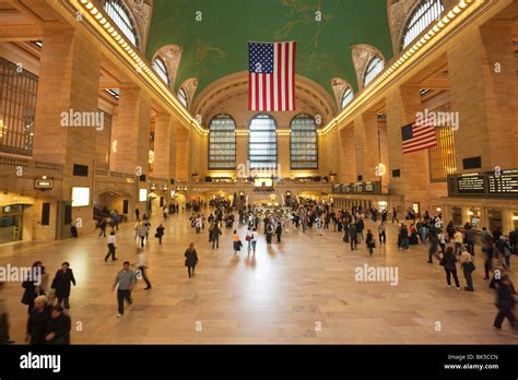 Main Concourse In Grand Central Terminal Rail Station New York City