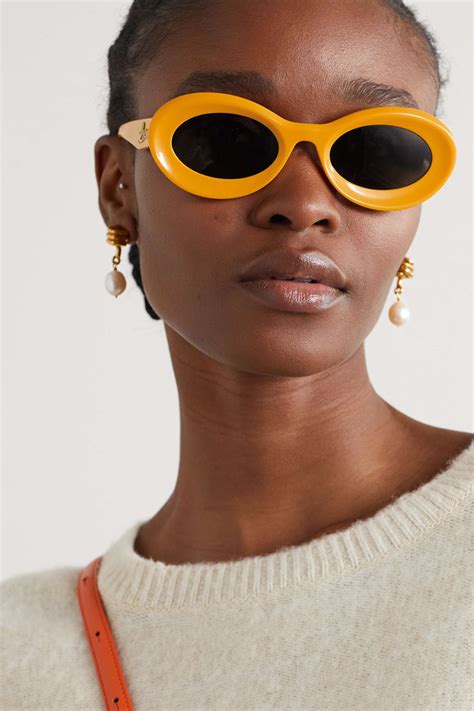 Loewe Loop Oversized Round Frame Acetate Sunglasses Net A Porter