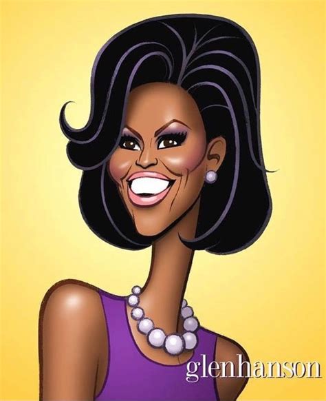 glen hanson former first lady michelle obama caricature celebrity caricatures celebrity