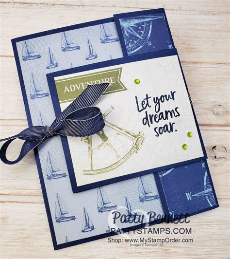 Fun Fold Card Video Tutorial With Come Sail Away Patty Stamps