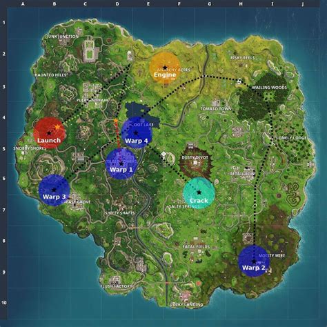 Fortnite players looking to tackle the week 2 season 4 challenges should use this detailed map as a guide to find the best spots to check off each of their goals. Rocket Event Map : FortNiteBR