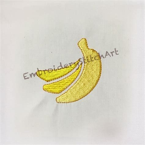 Embroidery Pattern Banana Machine Embroidery Design 3 Sizes Etsy