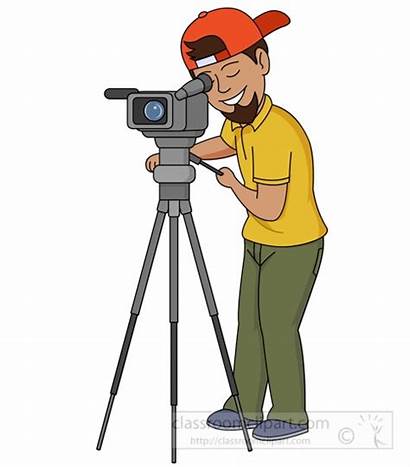 Camera Clipart Clip Cameraman Photographer Videographer Taking