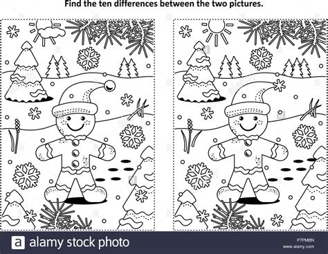 Spot The Difference Puzzle Black And White Stock Photos