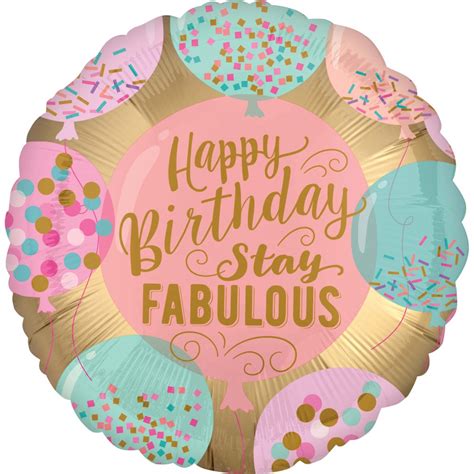 Μπαλονι Foil Γενεθλιων Happy Birthday Stay Fabulous 45cm ΚΩΔ538074 Bb
