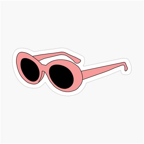 Clout Goggles Pink Sticker By Tehecaity Preppy Stickers Cute