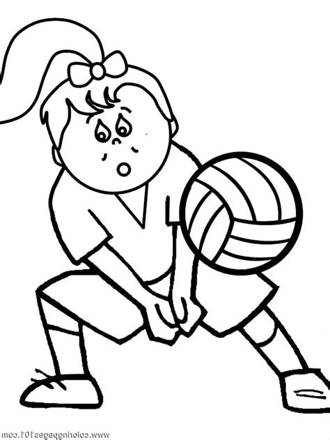 Sports and exercise coloring pages. Volleyball Exercise Coloring Pages : Kids Play Color ...