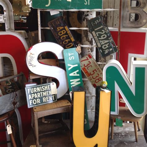 Vintage Sign Letters At Salvage Sisters Antique Market Franklin In