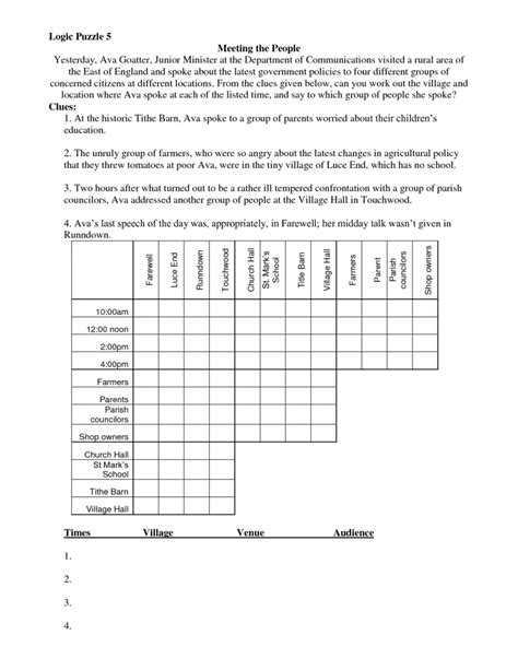 The worksheet is an assortment of 4 intriguing pursuits that will enhance your kid's knowledge and abilities. Printable Puzzles Adults Logic | Printable Crossword Puzzles
