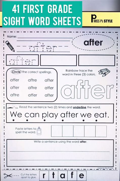 Sight Word Spelling Worksheets Printable Word Searches