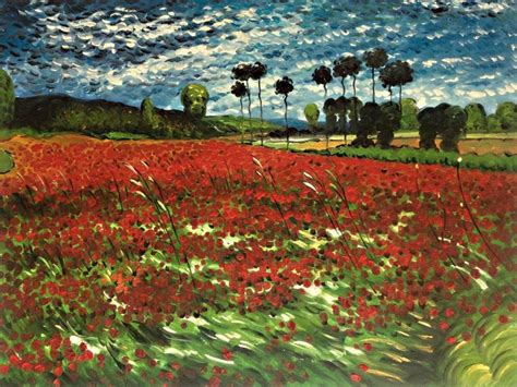 Field Of Poppies By Van Gogh Oil Painting On Canvas