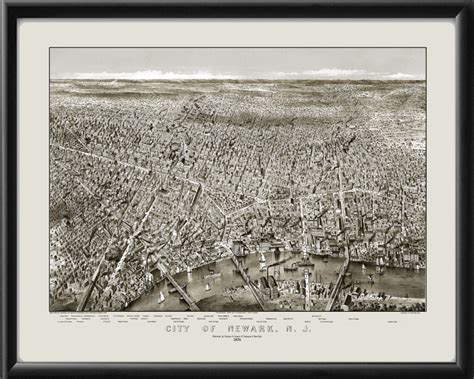 Newark Nj 1874 Vintage City Maps