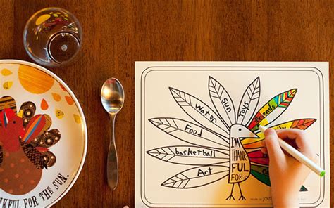 A Printable Placemat For Thanksgiving