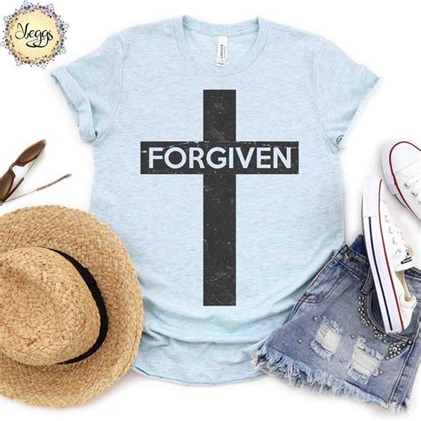 Forgiven Shirt Faith Based Tshirts Christian Ts Etsy Faith Shirt