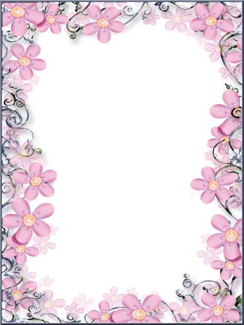 Flower Border Png Flower Frame Png Floral Border Abstract Flower Art