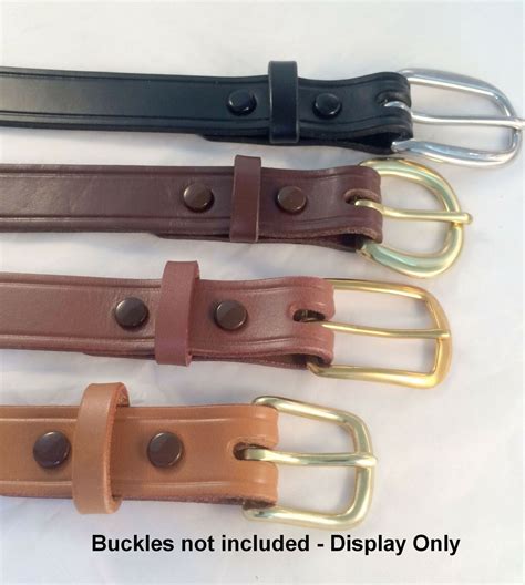 Finished Leather Belt Strips Blanks Oz W Snaps For Buckle