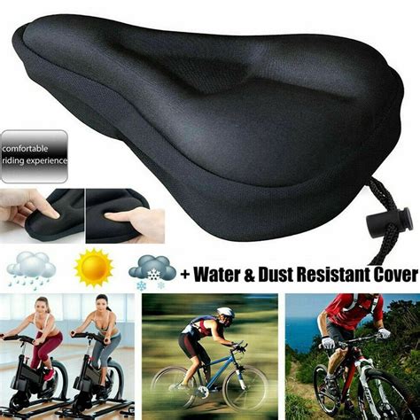 Gel Bike Seat Big Size Soft Wide Excercise Bicycle Cushion For Bike Saddle Comfortable Cover