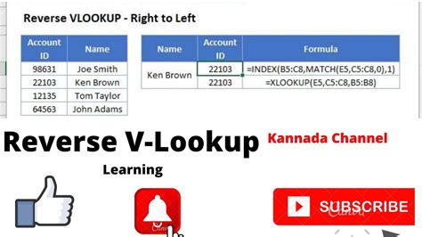 Reverse VLookup How To Do Reverse Vlookup In Excel Microsoft Excel