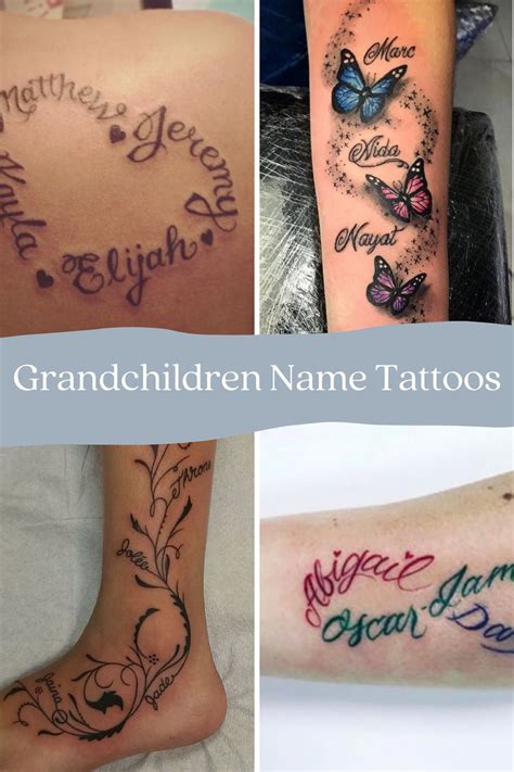 33 Meaningful Grandchildren Tattoos Rikkielianna