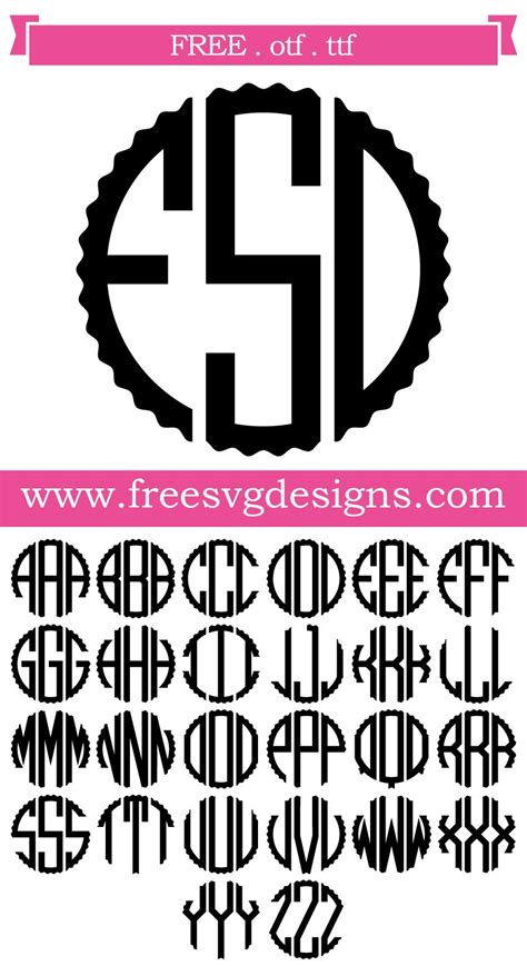 26+ Free Svg Monogram Fonts For Cricut Background Free SVG files