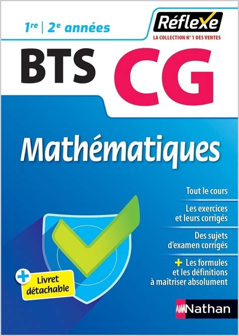 Guide Mathématiques Bts Cg Réflexe 2024 Livre Parascolaire