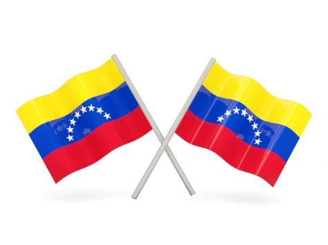 Two Wavy Flags Illustration Of Flag Of Venezuela