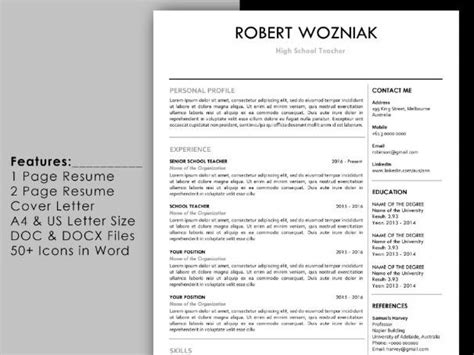 Resume examples see perfect resume samples that get jobs. Simple teacher resume template with cover letter and reference page | Teaching Resources