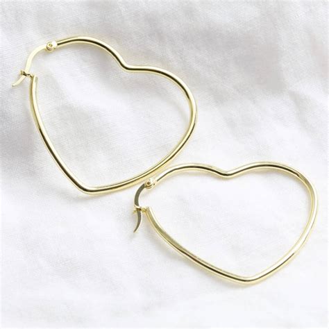 Large Heart Hoop Earrings By Lisa Angel