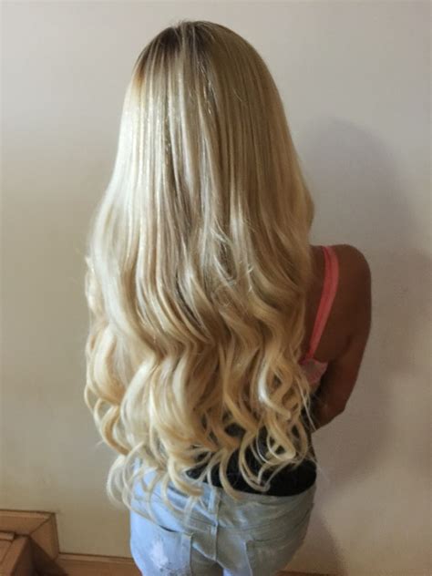 This is the actual packaging your hair will arrive in. 26 Inch #613 Bleach Blonde Micro Loop Human Hair ...