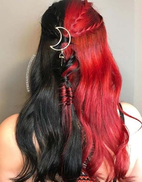 40 Best Half Red Half Black Hair Women Hair Color And Haircuts 2023