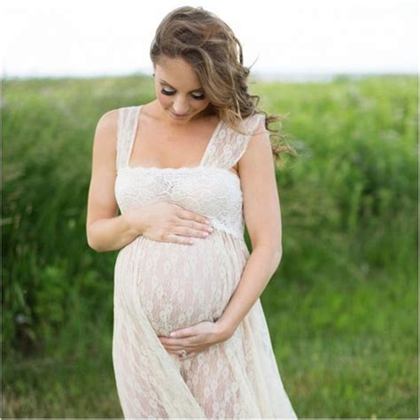 Maternity Photography Props Sexy Maternity Dresses Lace Maternity Long