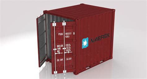 3d Model Cargo Container 10ft Turbosquid 1410462
