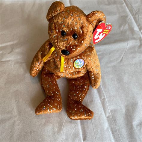 10th Anniversary Teddy Bear TY Beanie Baby Decade Etsy