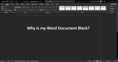 Why Is My Word Document Black Reasons And Solutions