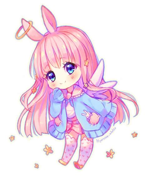 Commission Angel Bunny Anime Chibi Cute Anime Chibi Kawaii Chibi