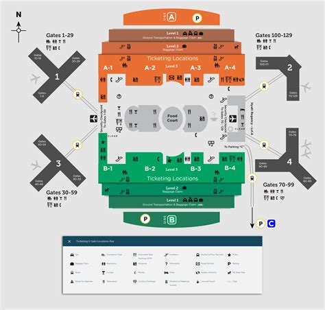 Orlando Airport Map Mco Printable Terminal Maps Shops Food