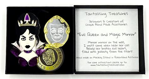 Evil Queen And Magic Mirror Brooch Set By Tantalising Treasures