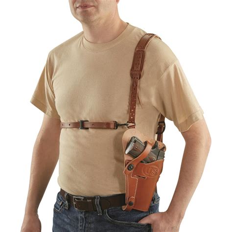 Premium Nubuck Leather Shoulder Holster With Single Carrier For Beretta FS Vertec